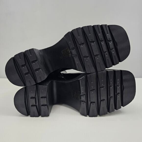 NEW Jeffrey Campbell Refresh Ankle Boot Women 9 Black Glossy Patent Y2K Platform - Picture 12 of 14